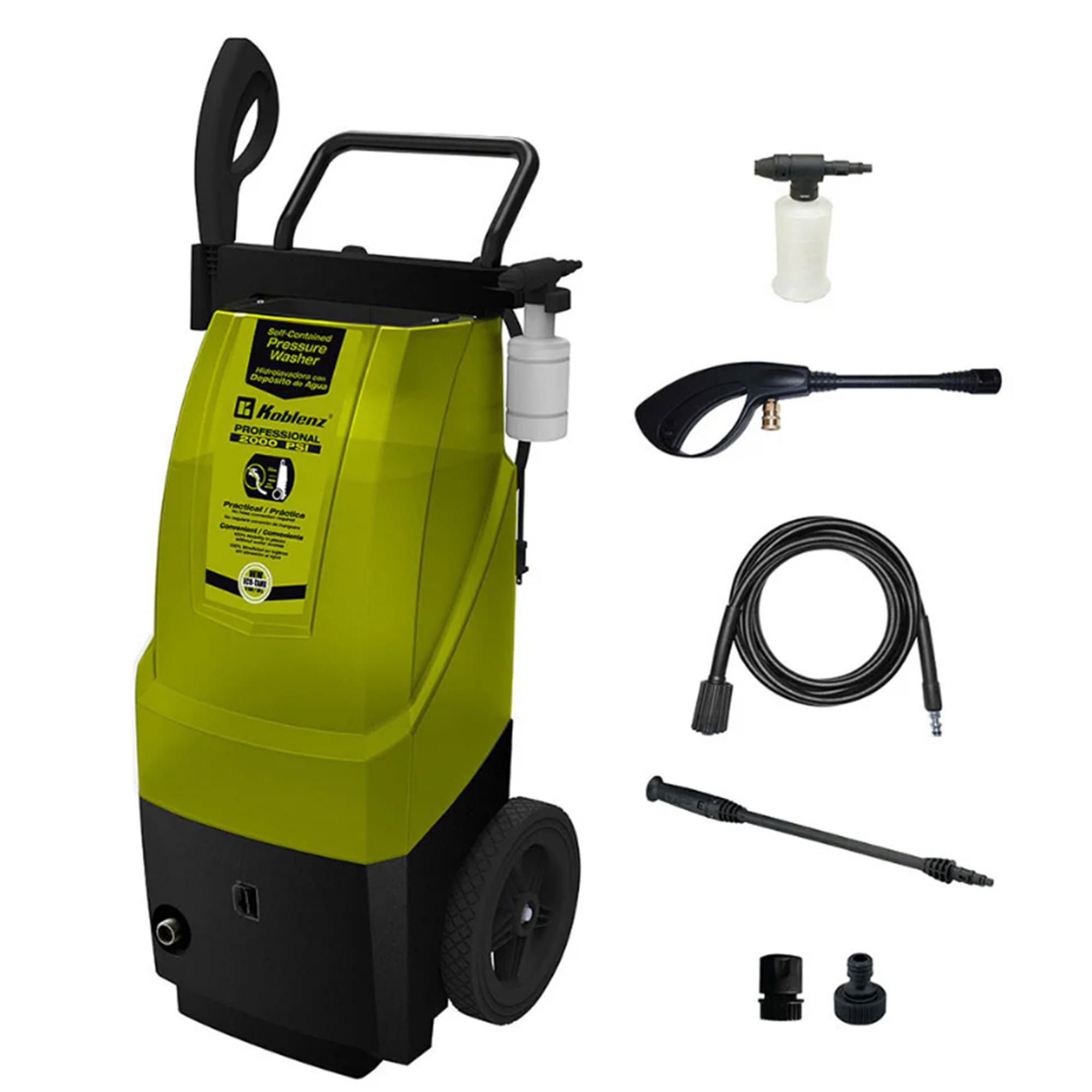 Koblenz® 2,000-PSI Electric Pressure Washer with 8-Gal. Water Tank & 35-ft. Cord, HLT-380 V